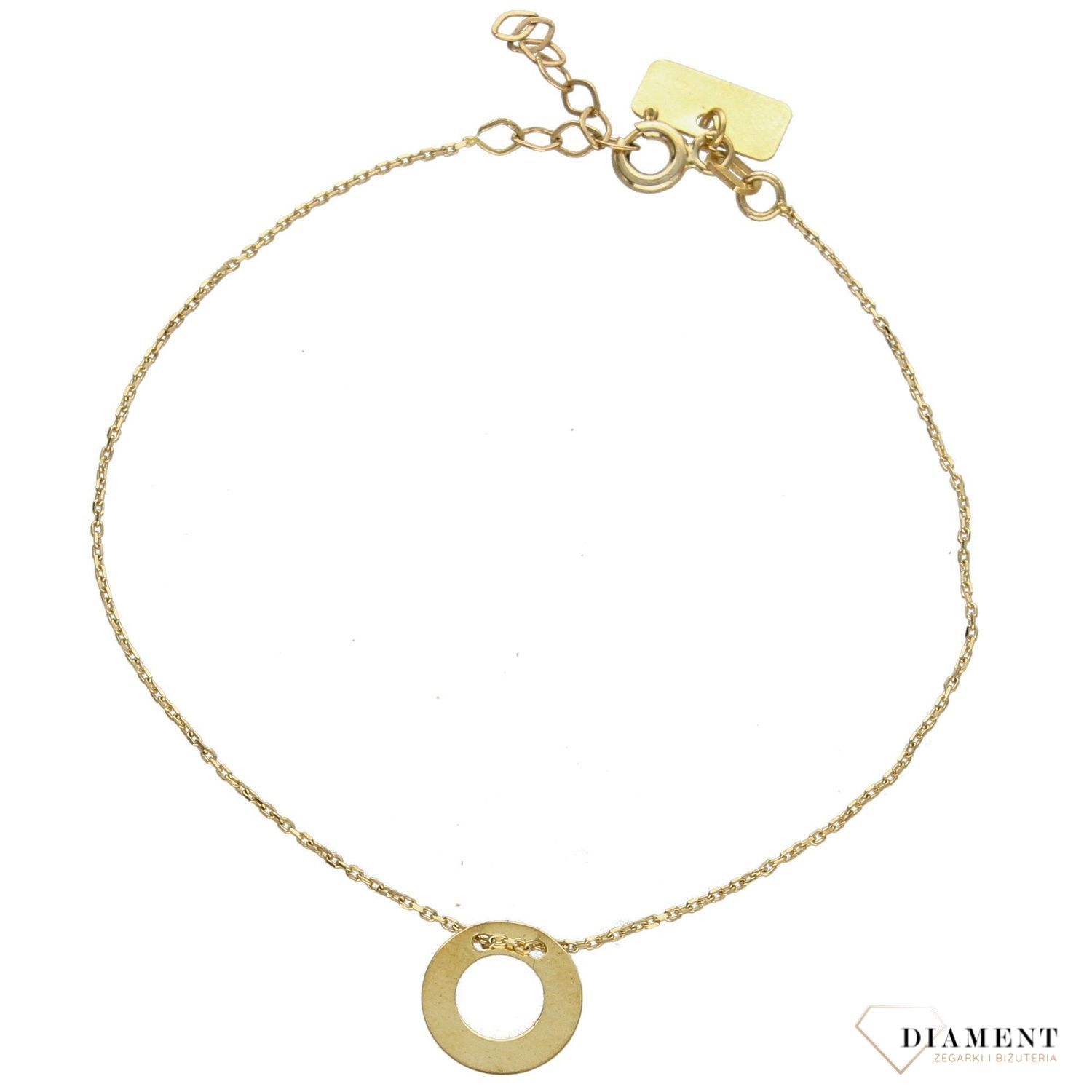 Złota bransoletka 333 z kółkiem (1).jpg